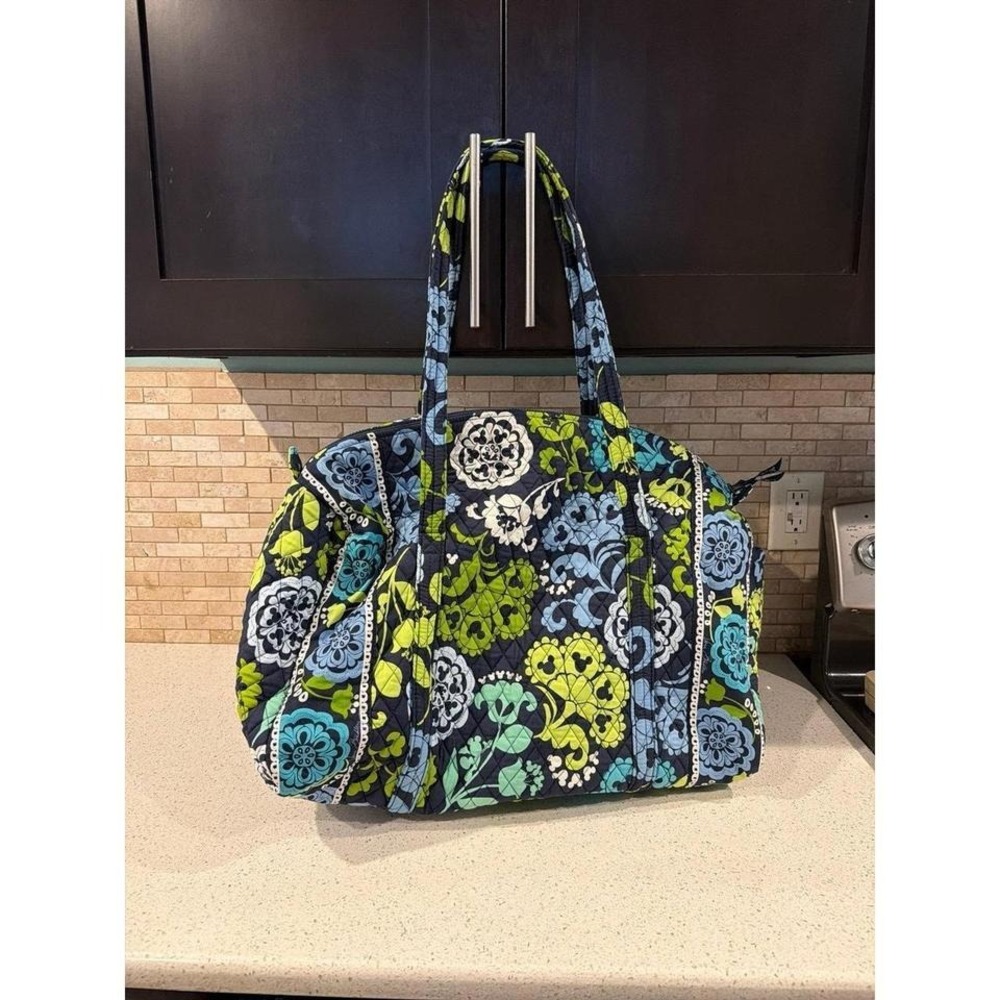 Vera Bradley x Disney Parks Mickey Mouse Duffle Bag Blue Green NWT - Picture 1 of 3